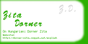 zita dorner business card